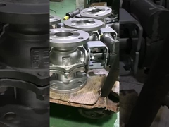 صمام كرة يعمل بالهواء المضغوط SS316 من قطعتين بمنفذ كامل Q641F JIS10K 50A