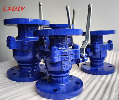 صمام كروي ذو شفة A216 Gr.WCB مكون من قطعتين مع ذراع مقبض PN16