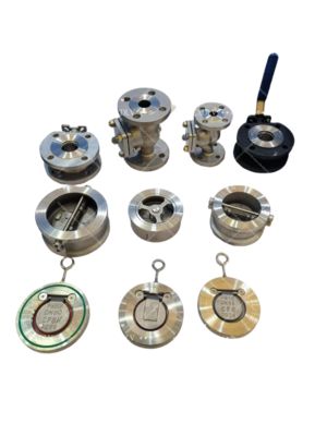 CF8M صمام التحقق الصدري مصنع بيع مباشر من الفولاذ المقاوم للصدأ عالية الجودة الفضة OEM قياسي صمام التحقق الصدري المزدوج الصفحة العامة