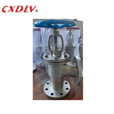 Cast Steel Flanged Angle Globe Valve with Manual Handwheel, Marine Service