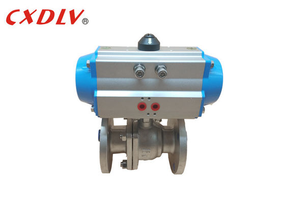 SS316 2PC كامل ميناء هوائيّ هواء يشغل كرة صمام Q641F JIS10K 50A