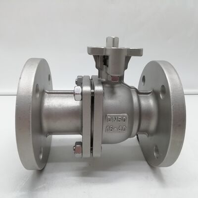 DN50 PN16 صمام كروي ذو حواف CF8M من الفولاذ المقاوم للصدأ الأكسجين منزوع الشحوم نظيف الكرة العائمة بالكامل لخدمة خالية من الزيت