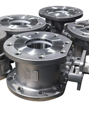 صمام كرة ويفر إيطالي رفيع الجدار من الفولاذ المقاوم للصدأ بمكونات سريعة التغيير 2PC مع لوحة تثبيت ISO5211