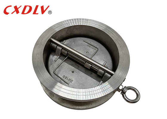 DN150 EPDM مقعد الرقاقة نوع فحص الصمام ثنائي اللوح أنبوب مزدوج القرص الباب