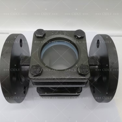 زجاج رؤية مُشفَّه متوافق مع ASTM B16.34 للصناعات ذات الضغط العالي مع زجاج مُقسّى لتدفق الغاز البترولي المُسال