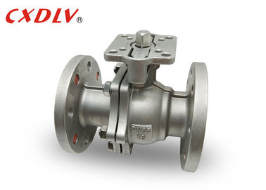 2 طريقة الكرة الفولاذ المقاوم للصدأ صمام تتحمل كامل CF8M DN65 اتصال شفة مع لوحة ISO5211