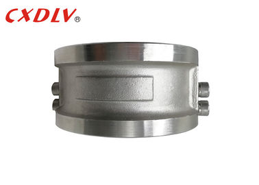الفولاذ المقاوم للصدأ / الكربون الصلب لوحة مزدوجة تحقق صمام المعدن يتوقف نمط رقاقة DN50 ~ DN600