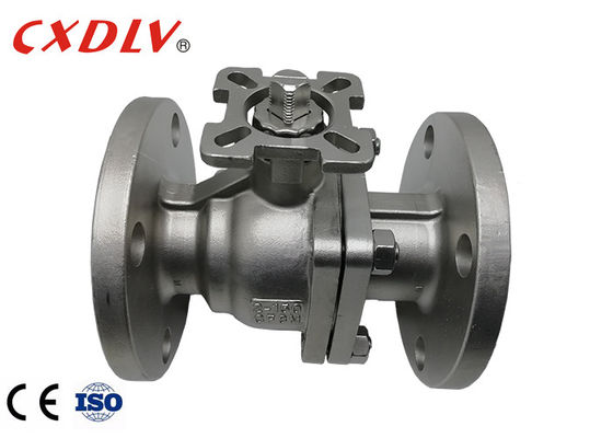 CF3M ANSI150 صمام كرة الفولاذ المقاوم للصدأ 2 قطع منفذ كامل مع ISO5211 TOP