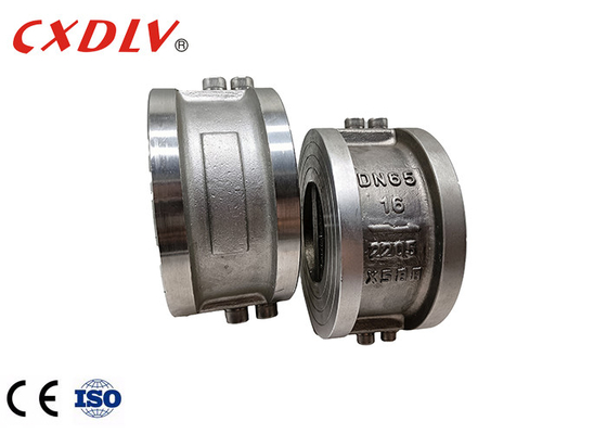 DN150 غير رجوع ثنائي اللوحة فحص الصمام رقاقة مع مقعد EPDM